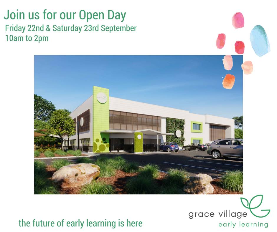 Promo graphic for Grace Village ELC Huntingwood Open Day